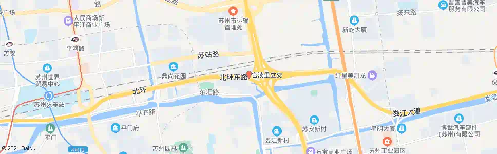 苏州官渎里立交桥(华东电器城)_公交站地图_苏州公交_妙搜公交查询2025
