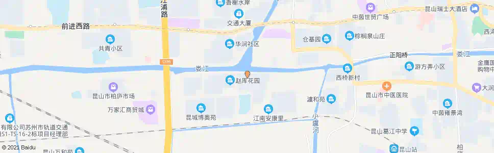苏州赵厍花园a区_公交站地图_苏州公交_妙搜公交查询2025