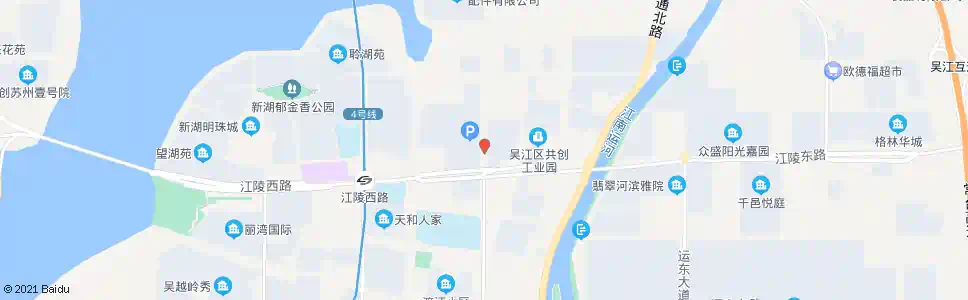 苏州中山北路江陵路北_公交站地图_苏州公交_妙搜公交查询2025