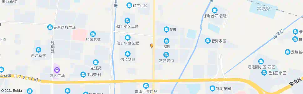苏州常熟老街(海虞北路)_公交站地图_苏州公交_妙搜公交查询2025