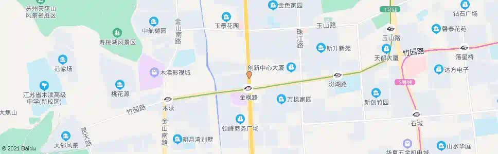 苏州金枫路竹园路北_公交站地图_苏州公交_妙搜公交查询2025