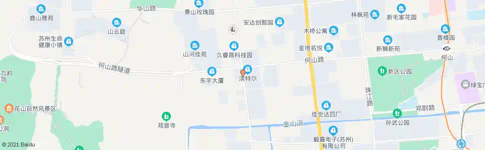 苏州湘江路何山路南_公交站地图_苏州公交_妙搜公交查询2025