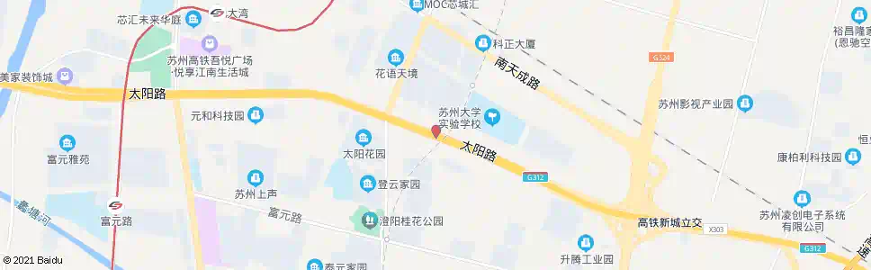 苏州汽车城太阳路东_公交站地图_苏州公交_妙搜公交查询2025