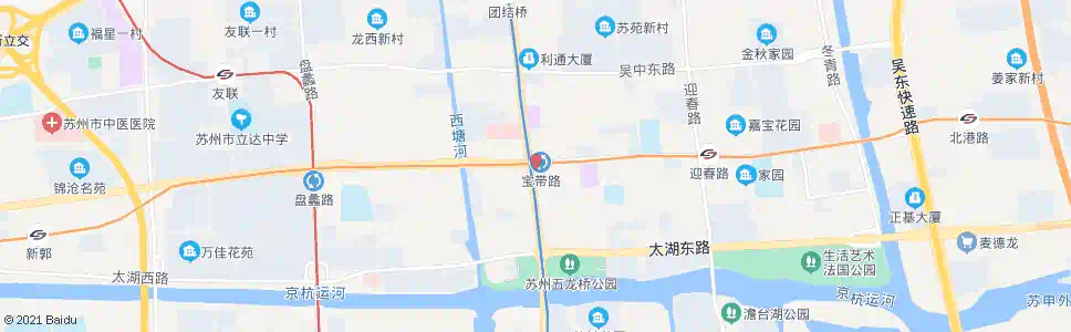 苏州月浜街宝带路南_公交站地图_苏州公交_妙搜公交查询2025