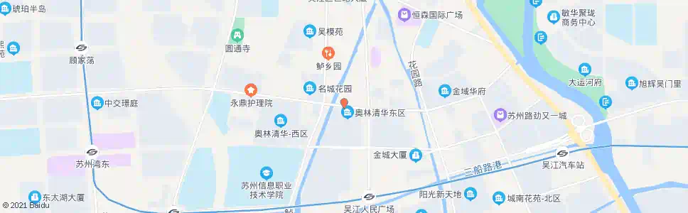 苏州奥林清华东区_公交站地图_苏州公交_妙搜公交查询2025