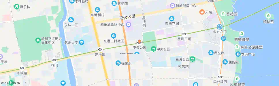 苏州中央公园站_公交站地图_苏州公交_妙搜公交查询2025
