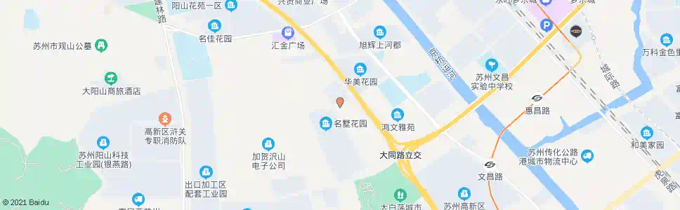 苏州名墅花园北_公交站地图_苏州公交_妙搜公交查询2025