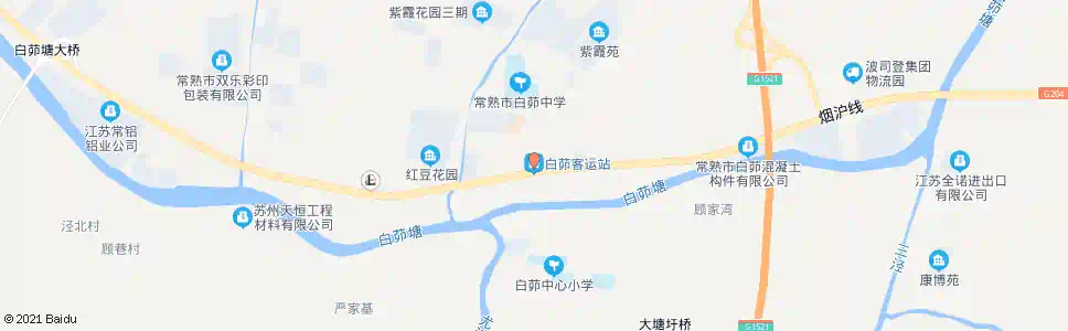 苏州白茆客运站_公交站地图_苏州公交_妙搜公交查询2025