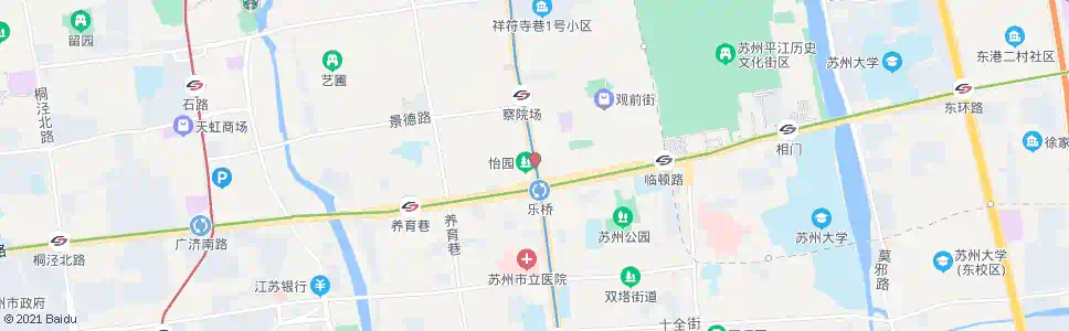 苏州乐桥北_公交站地图_苏州公交_妙搜公交查询2025