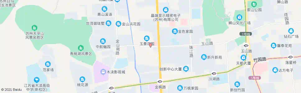 苏州玉山路金枫路西_公交站地图_苏州公交_妙搜公交查询2025