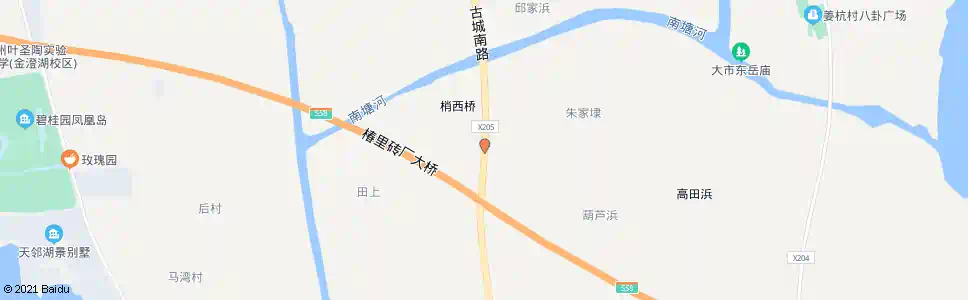 苏州朱北村_公交站地图_苏州公交_妙搜公交查询2025