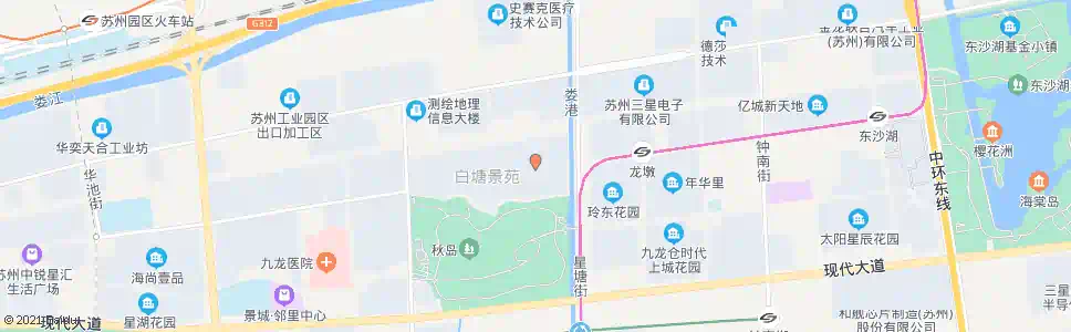 苏州白塘景苑_公交站地图_苏州公交_妙搜公交查询2025