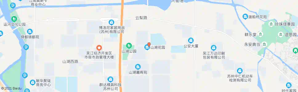 苏州山湖花园社区_公交站地图_苏州公交_妙搜公交查询2025