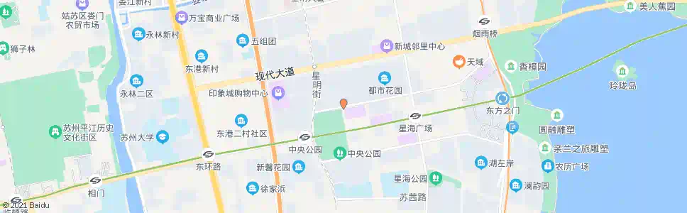 苏州中央公园北_公交站地图_苏州公交_妙搜公交查询2025
