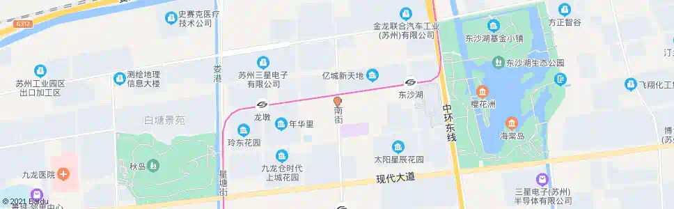 苏州钟南街东沈浒路_公交站地图_苏州公交_妙搜公交查询2025