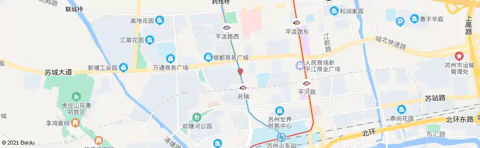 苏州山花桥南_公交站地图_苏州公交_妙搜公交查询2025