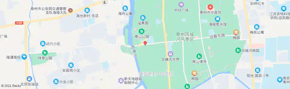 泰州泰山公园_公交站地图_泰州公交_妙搜公交查询2025