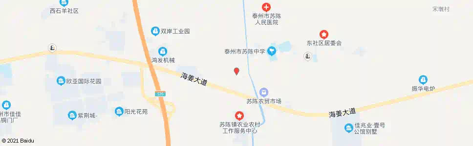 泰州苏陈宾馆_公交站地图_泰州公交_妙搜公交查询2025