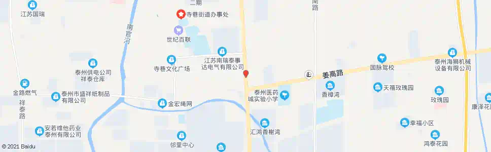 泰州姜高路口_公交站地图_泰州公交_妙搜公交查询2025