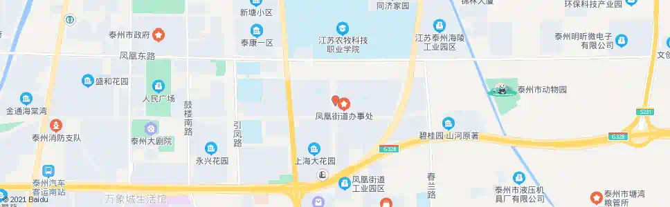 泰州凤凰街道办事处_公交站地图_泰州公交_妙搜公交查询2025