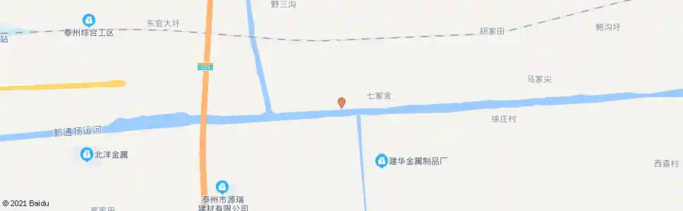 泰州北庄村南_公交站地图_泰州公交_妙搜公交查询2025
