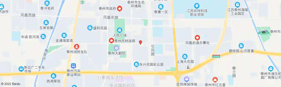 泰州凤凰园_公交站地图_泰州公交_妙搜公交查询2025