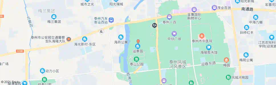 泰州溢景园_公交站地图_泰州公交_妙搜公交查询2025