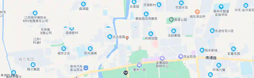 泰州红太阳食品城_公交站地图_泰州公交_妙搜公交查询2025