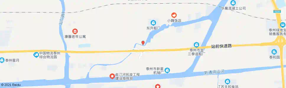 泰州东风北路桥北_公交站地图_泰州公交_妙搜公交查询2025