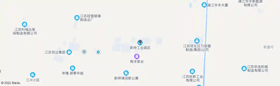 泰州新桥工业园区_公交站地图_泰州公交_妙搜公交查询2025