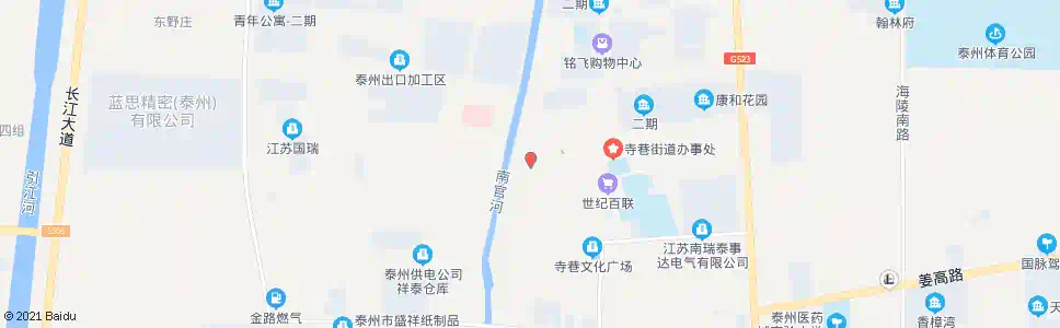 泰州寺巷大桥东_公交站地图_泰州公交_妙搜公交查询2025