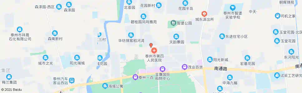 泰州泰州市第四人民医院_公交站地图_泰州公交_妙搜公交查询2025