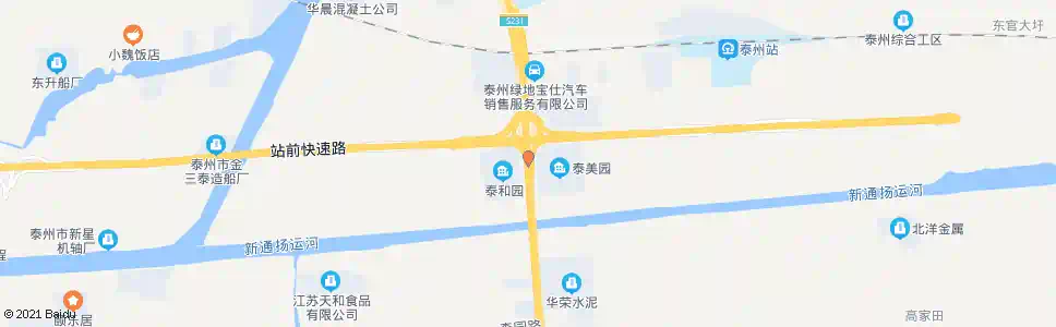 泰州泰和园_公交站地图_泰州公交_妙搜公交查询2025