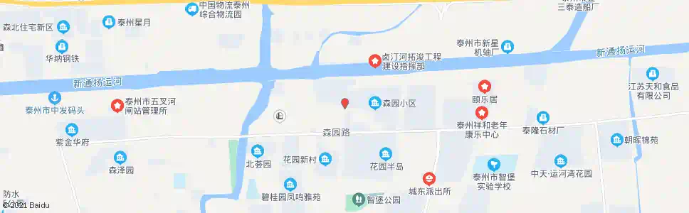 泰州森园小区_公交站地图_泰州公交_妙搜公交查询2025
