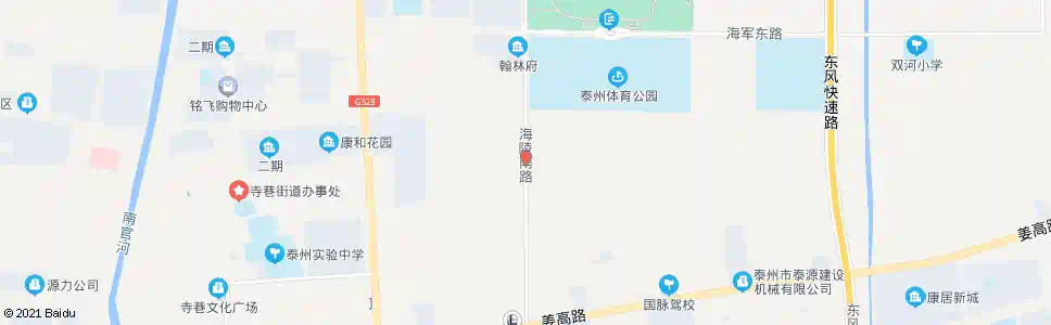 泰州杨庄(海陵南路)_公交站地图_泰州公交_妙搜公交查询2025