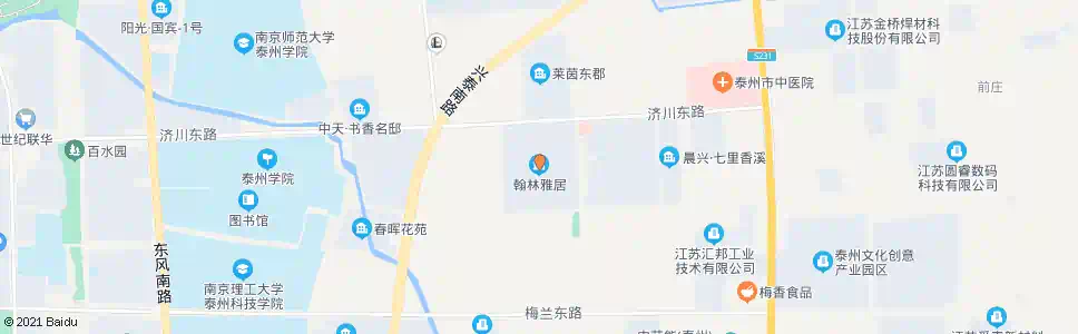 泰州翰林雅居_公交站地图_泰州公交_妙搜公交查询2025