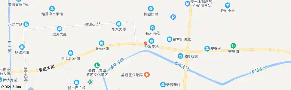 泰州香溪美地_公交站地图_泰州公交_妙搜公交查询2025