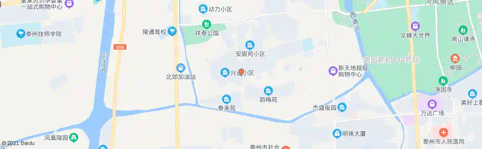 泰州紫竹苑_公交站地图_泰州公交_妙搜公交查询2025
