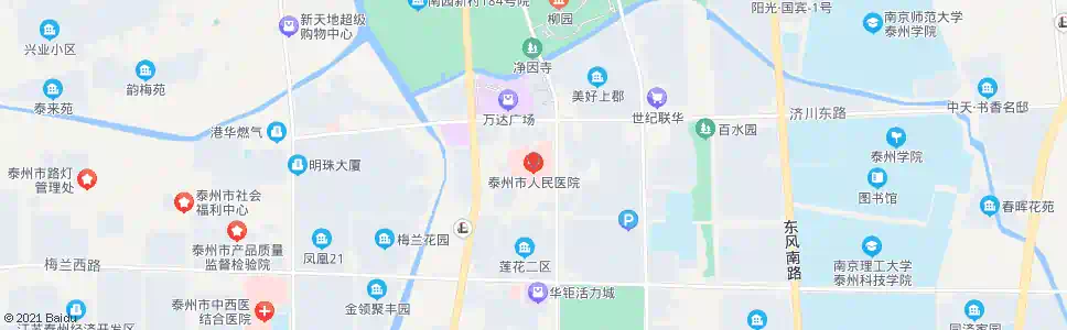 泰州人民医院南院_公交站地图_泰州公交_妙搜公交查询2025