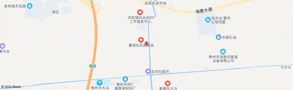 泰州夏郑村_公交站地图_泰州公交_妙搜公交查询2025