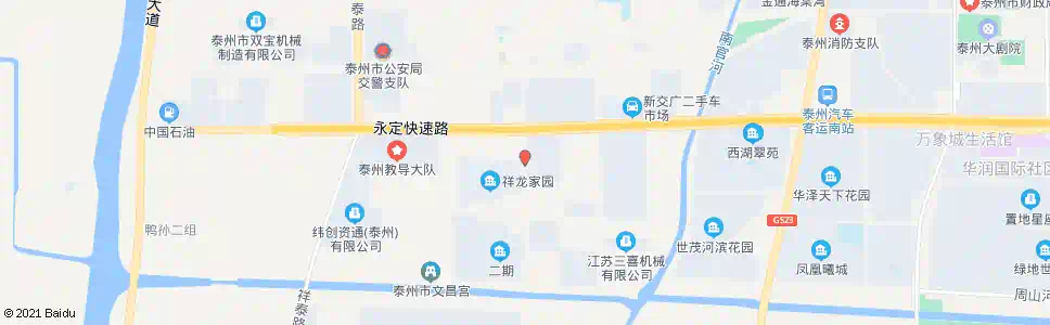 泰州祥龙家园_公交站地图_泰州公交_妙搜公交查询2025