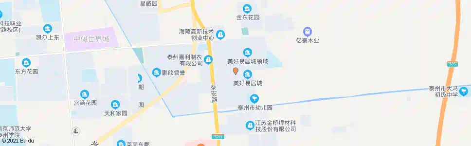 泰州易居城南门_公交站地图_泰州公交_妙搜公交查询2025