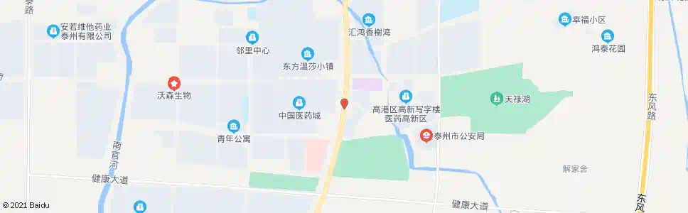 泰州中国医药城医院北门_公交站地图_泰州公交_妙搜公交查询2025
