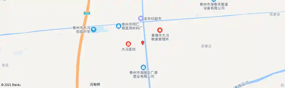 泰州大冯医院_公交站地图_泰州公交_妙搜公交查询2025