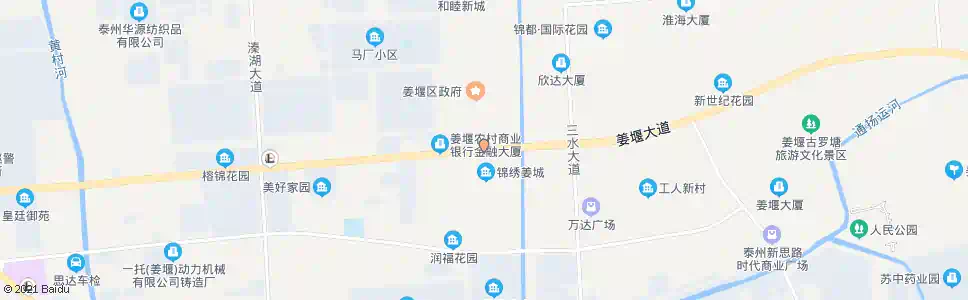 泰州姜堰区政府南_公交站地图_泰州公交_妙搜公交查询2025
