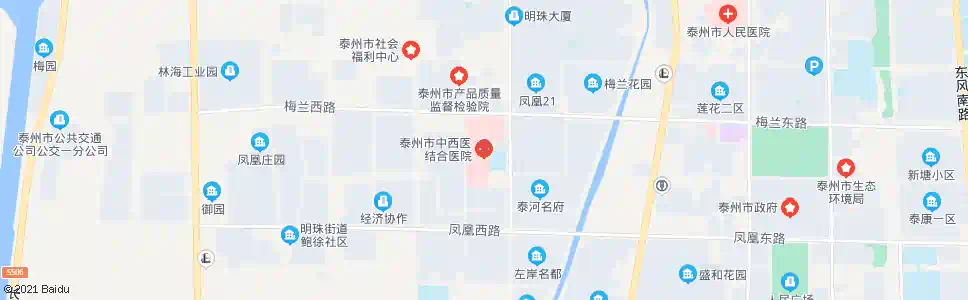 泰州中西医结合医院_公交站地图_泰州公交_妙搜公交查询2025