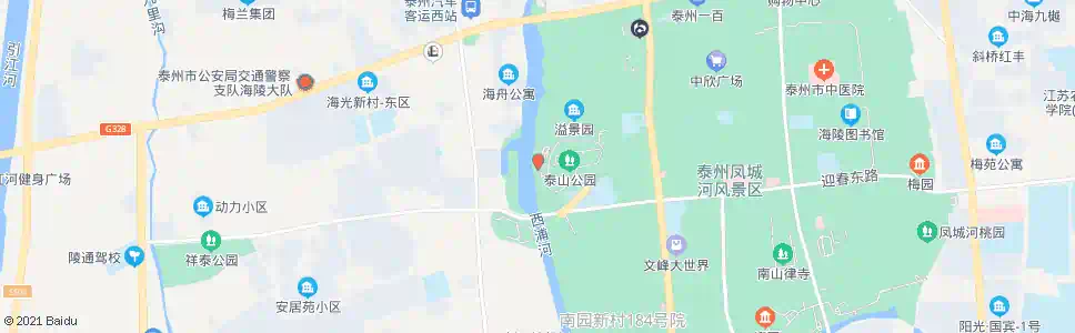 泰州泰山公园西门_公交站地图_泰州公交_妙搜公交查询2025