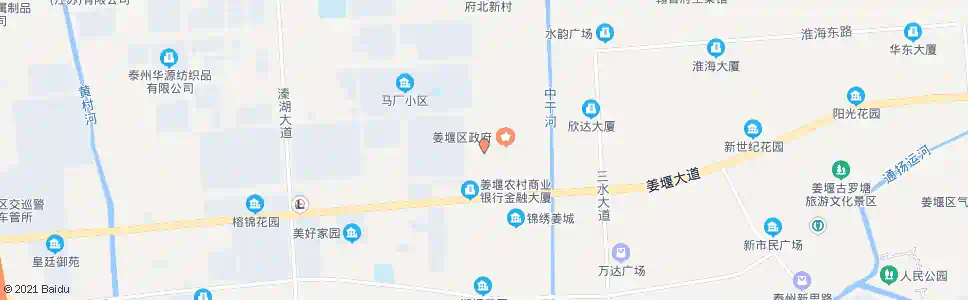 泰州姜堰区政府_公交站地图_泰州公交_妙搜公交查询2025