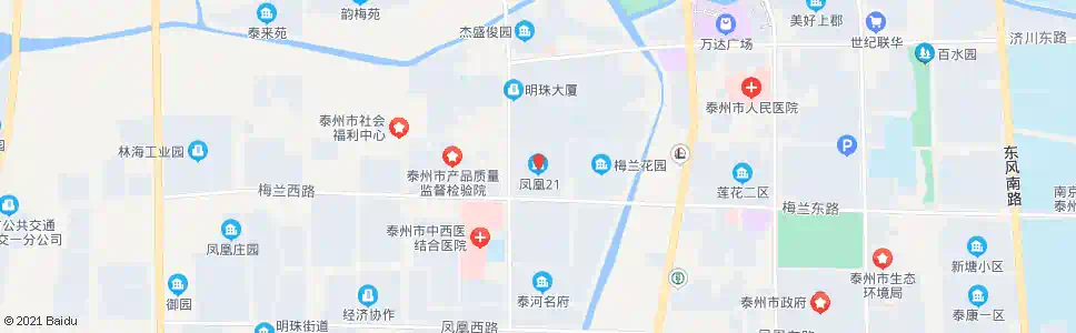 泰州凤凰21_公交站地图_泰州公交_妙搜公交查询2025