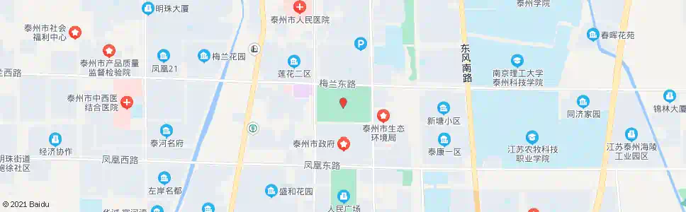 泰州人民公园_公交站地图_泰州公交_妙搜公交查询2025